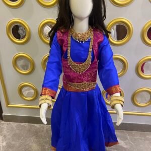 Blue Kathak Anarkali Kids