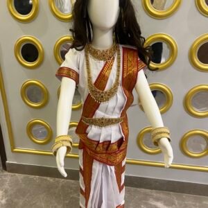 White Bharatnatyam Kids