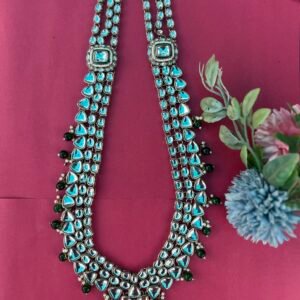 Elegant Kundan Green Necklace