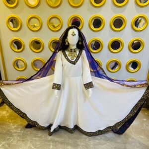 Kathak Anarkali 9 mts flare with Banarasi Zari Border, Salwar and Dupatta