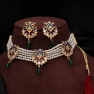 Green Moti Choker for Kathak