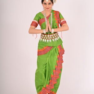 Green and Orange  Traditional Oddissi Dress